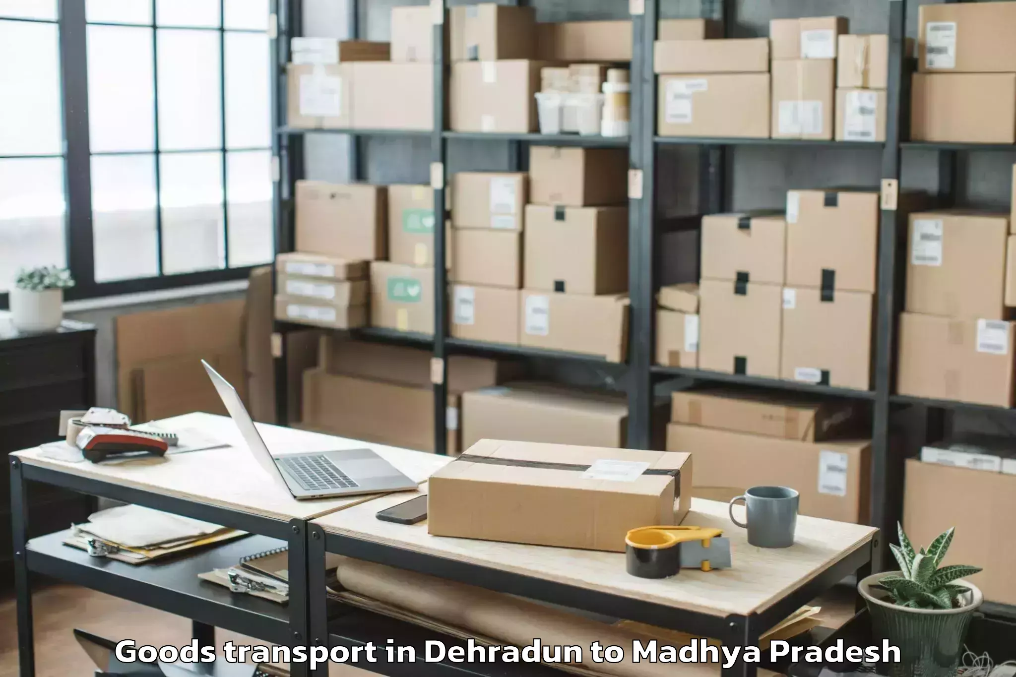 Dehradun to Sage University Indore Goods Transport